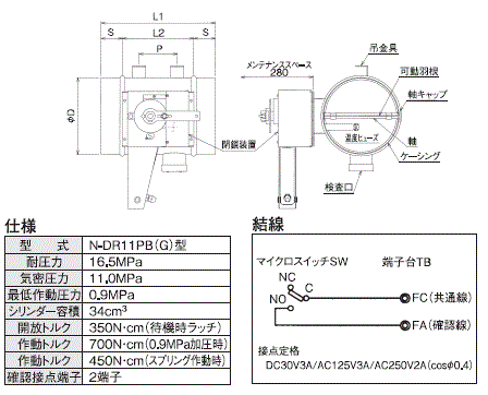 大東テック株式会社｜各種ダンパー｜丸形ガス圧連動・防火ダンパー PFD